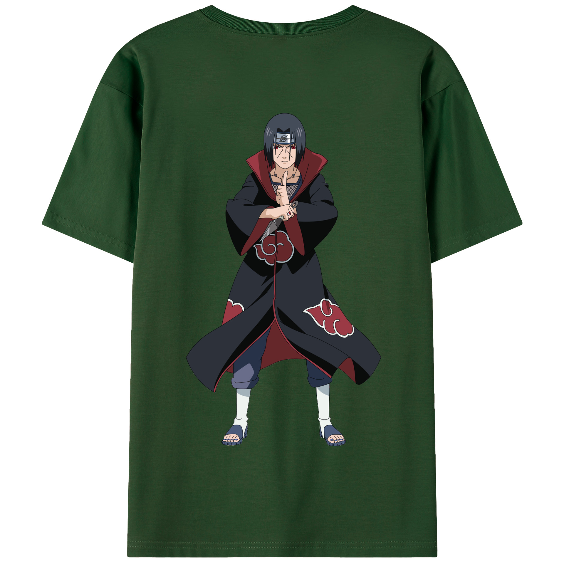（画像用） NARUTO -ナルト- うちは イタチ Uchiha Itachi 綿100％半袖Tシャツ（背面プリント）